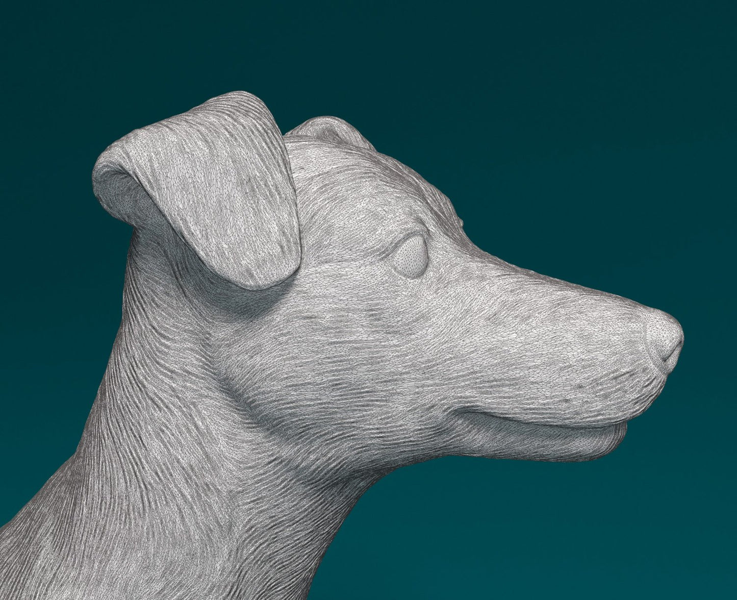 Jack Rusell cross artist resin - white resin ready to prep / paint ALL SCALES