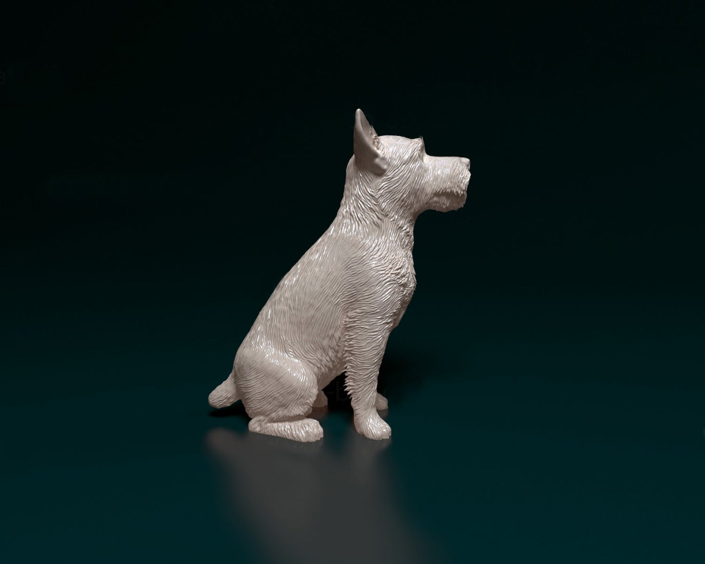 Jack Rusell wire haired artist resin - white resin ready to prep / paint ALL SCALES