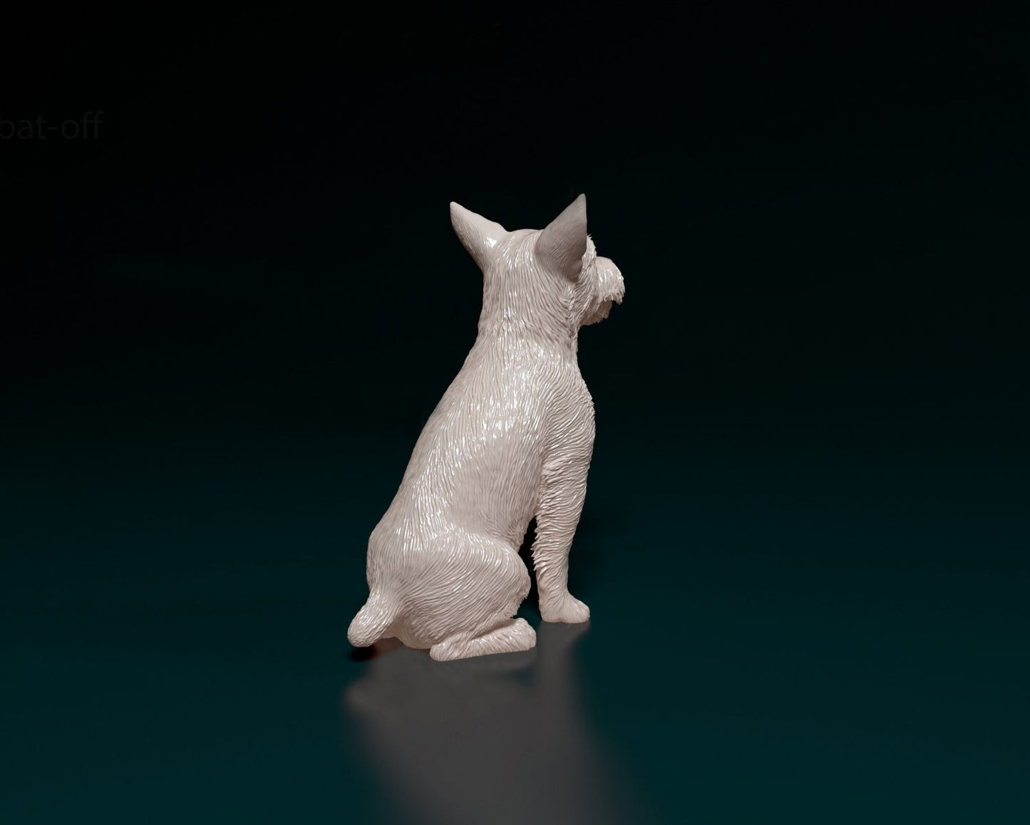Jack Rusell wire haired artist resin - white resin ready to prep / paint ALL SCALES