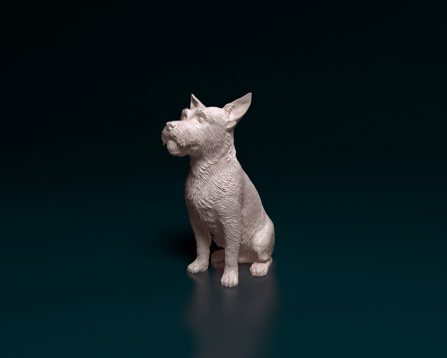 Jack Rusell wire haired artist resin - white resin ready to prep / paint ALL SCALES