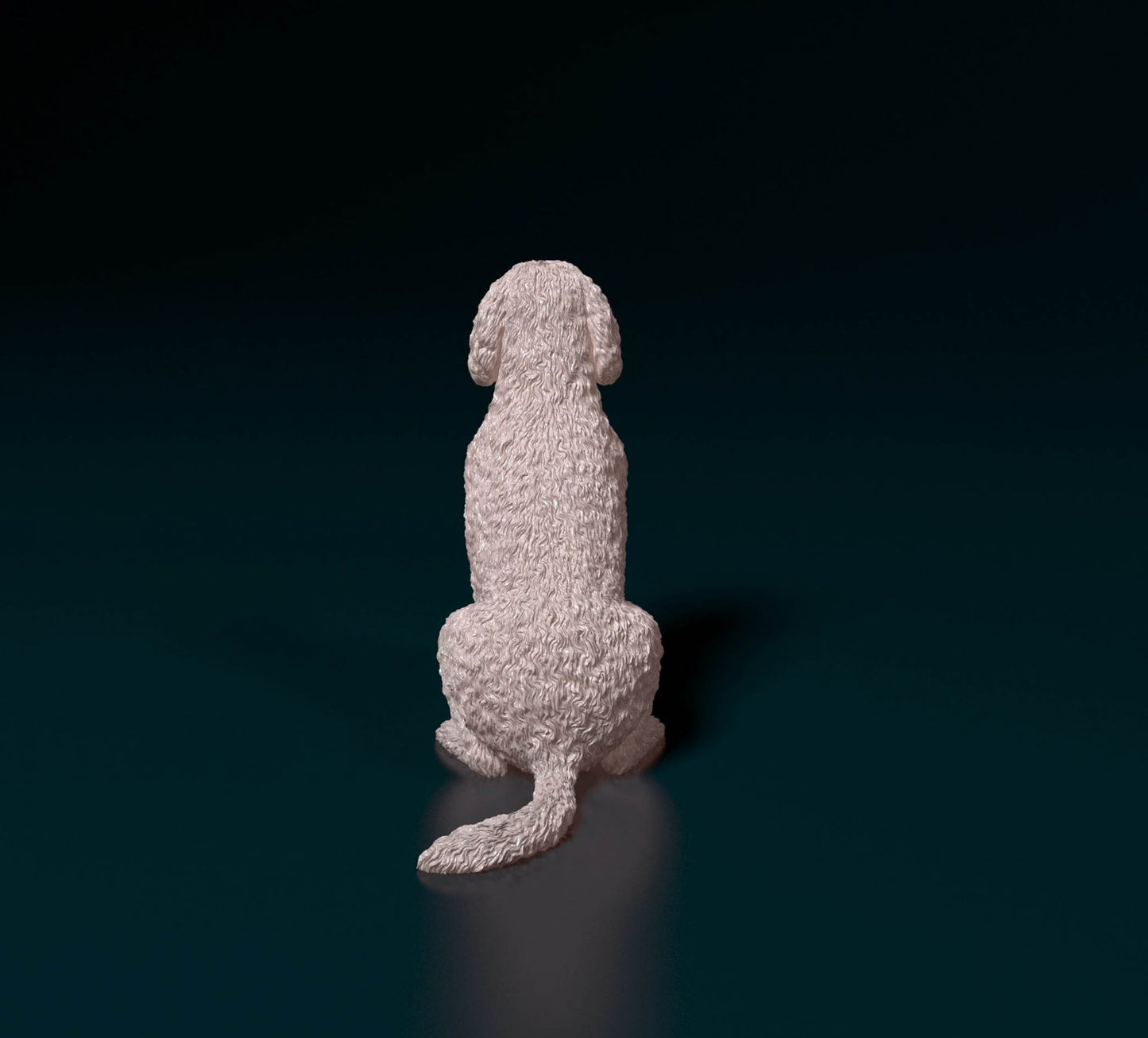 Labradoodle artist resin - white resin ready to prep / paint ALL SCALES