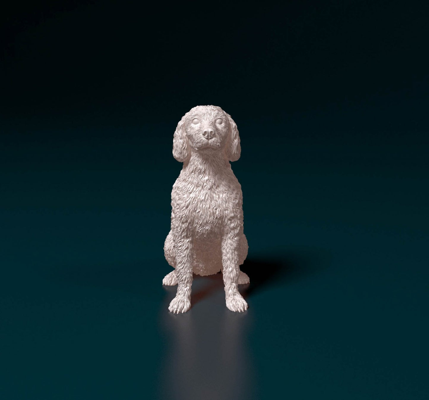 Labradoodle artist resin - white resin ready to prep / paint ALL SCALES