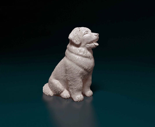 Leonberger puppy artist resin - white resin ready to prep / paint ALL SCALES