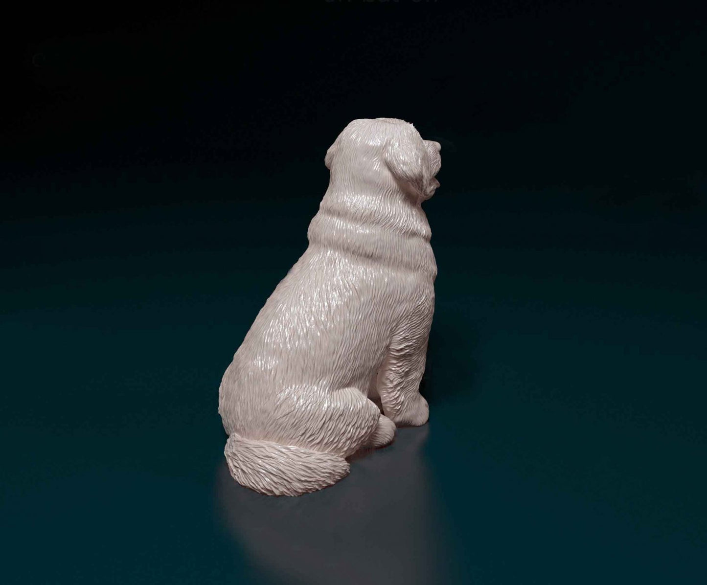 Leonberger puppy artist resin - white resin ready to prep / paint ALL SCALES