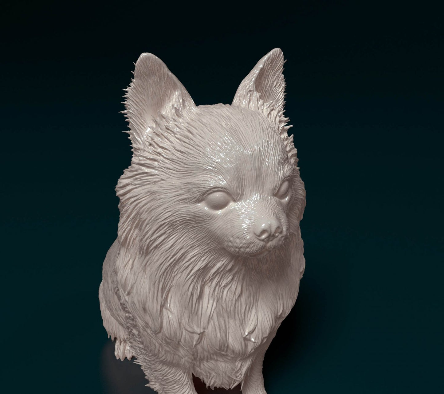 Chihuahua longhaired 5 artist resin - white resin ready to prep / paint ALL SCALES