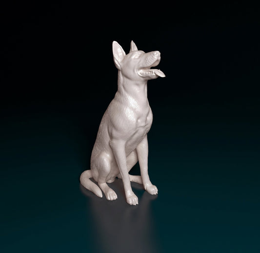 Malinois artist resin - white resin ready to prep / paint ALL SCALES