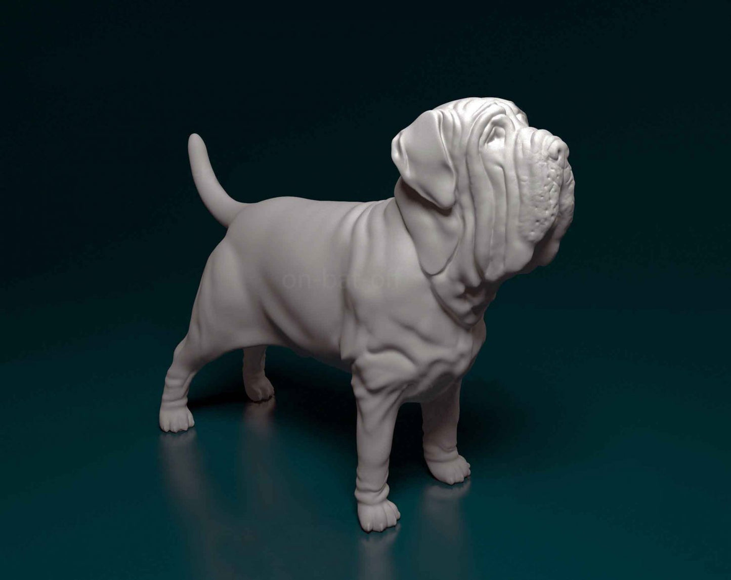 Neapolitan mastiff artist resin - white resin ready to prep / paint ALL SCALES