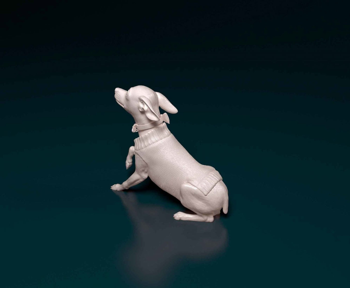 Minature Pinscher artist resin - white resin ready to prep / paint ALL SCALES