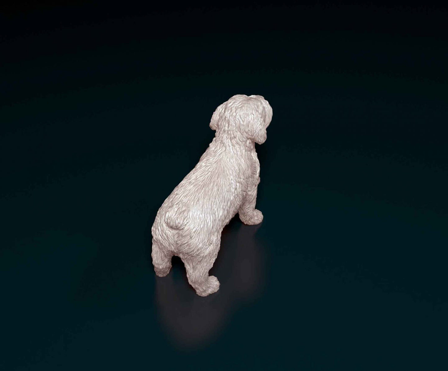 Miniature schnauzer  artist resin - white resin ready to prep / paint ALL SCALES