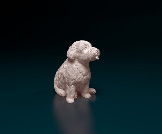 Miniature schnauzer  artist resin - white resin ready to prep / paint ALL SCALES