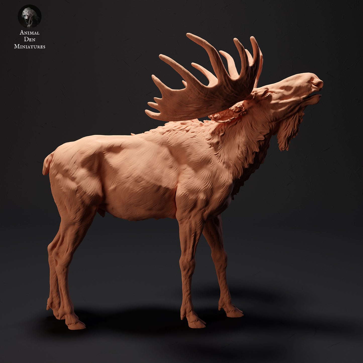 North american Moose artist resin - white resin