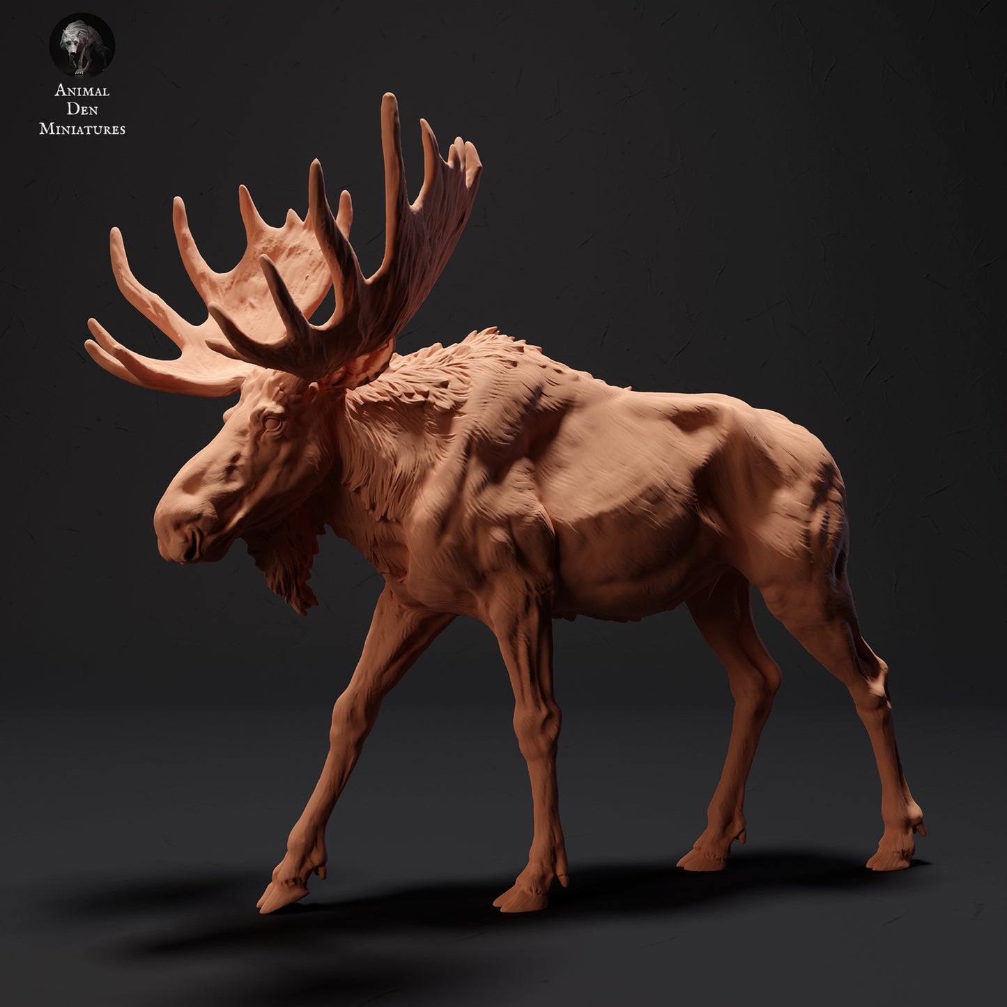 North american Moose artist resin - white resin