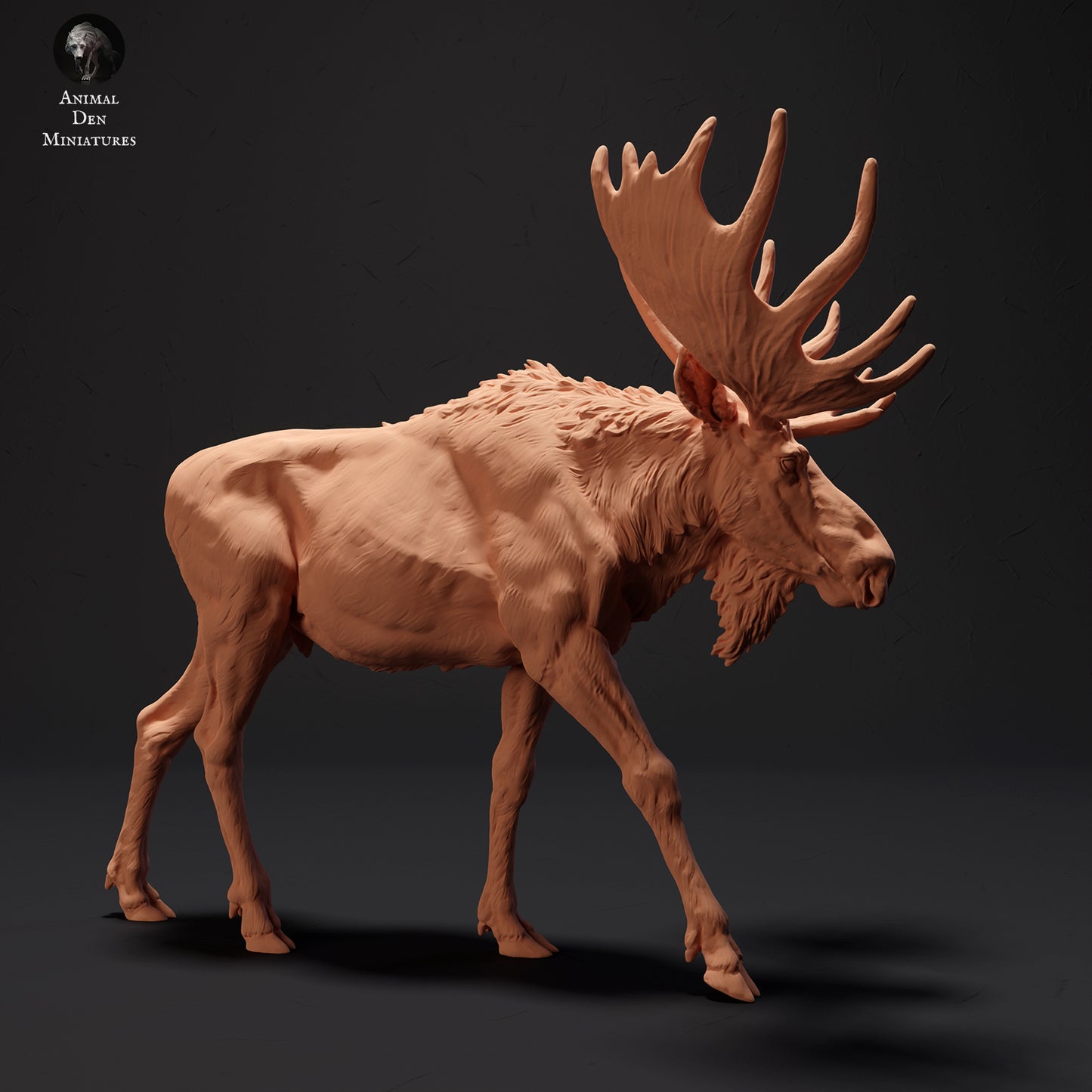 North american Moose artist resin - white resin