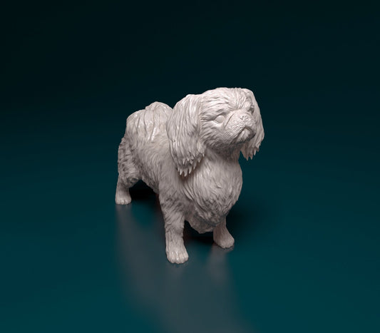 Pekingese artist resin - white resin ready to prep / paint ALL SCALES
