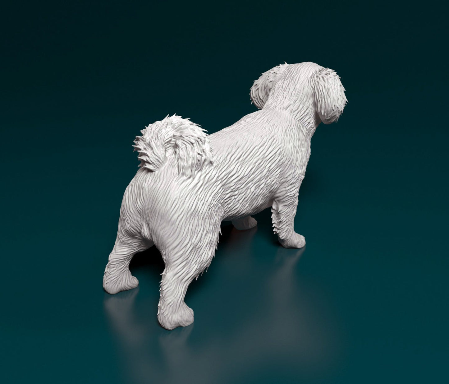 Pekingese artist resin - white resin ready to prep / paint ALL SCALES