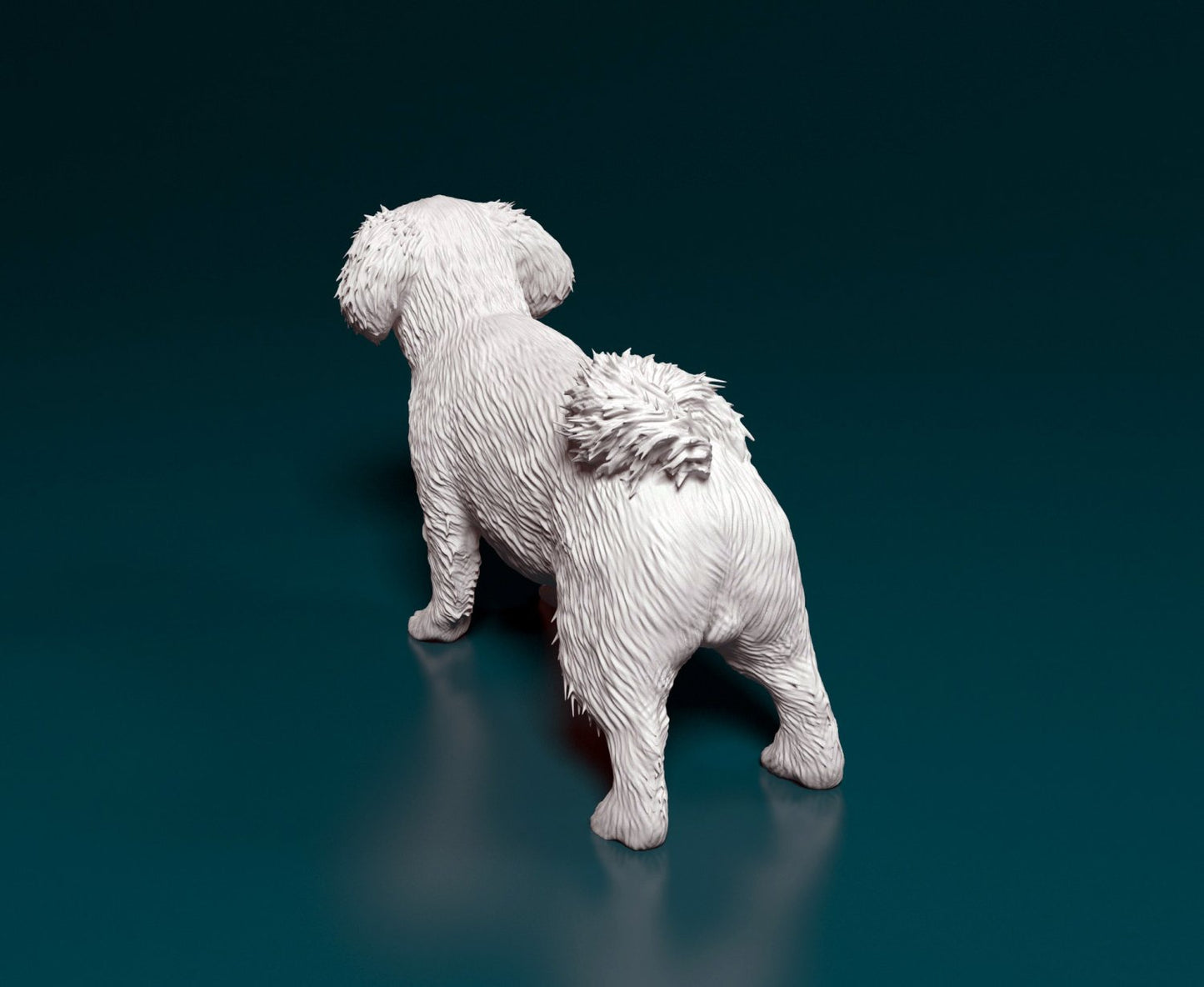Pekingese artist resin - white resin ready to prep / paint ALL SCALES