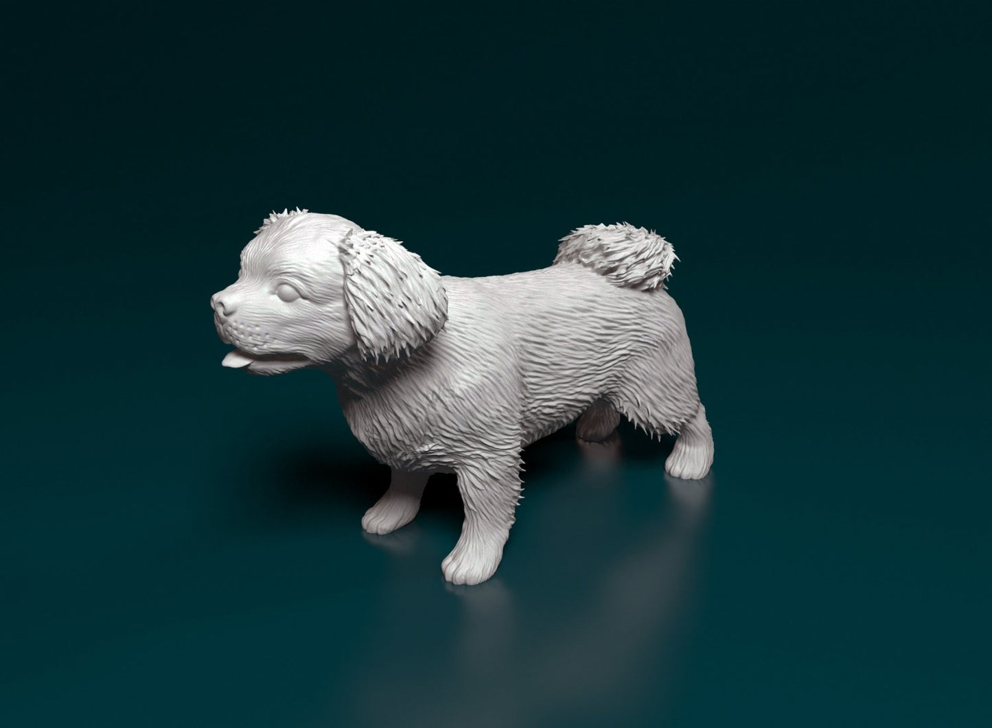 Pekingese artist resin - white resin ready to prep / paint ALL SCALES