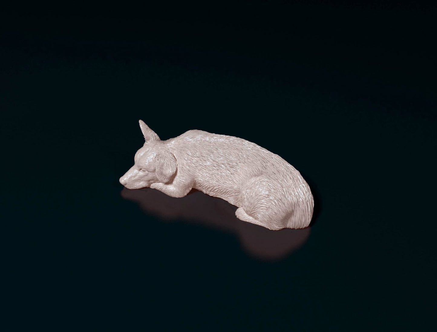 Pembroke welsh corgi artist resin - white resin ready to prep / paint ALL SCALES