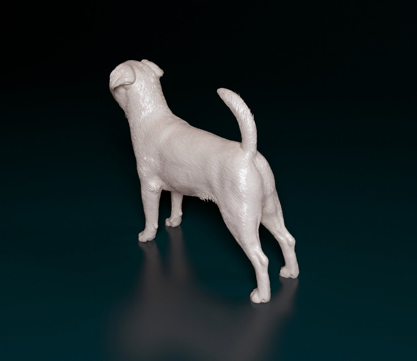 Brussels griffon smooth artist resin - white resin ready to prep / paint ALL SCALES