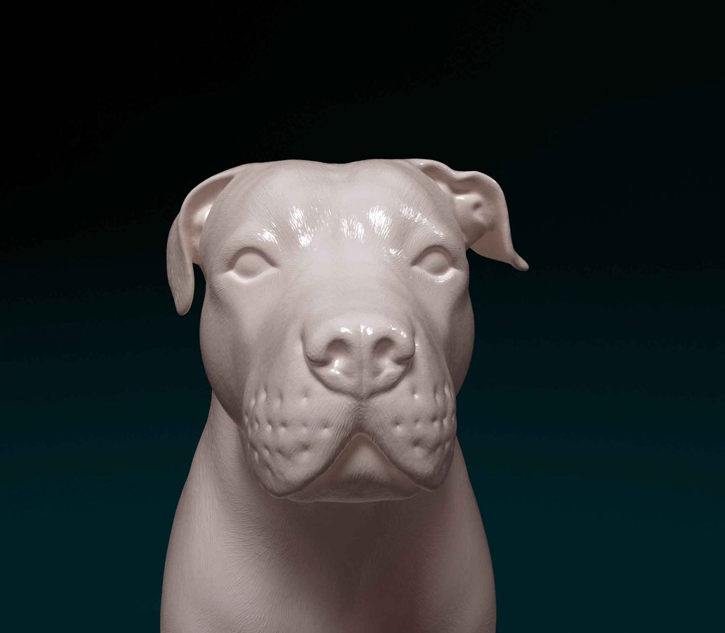 Pit bull terrier artist resin - white resin ready to prep / paint ALL SCALES