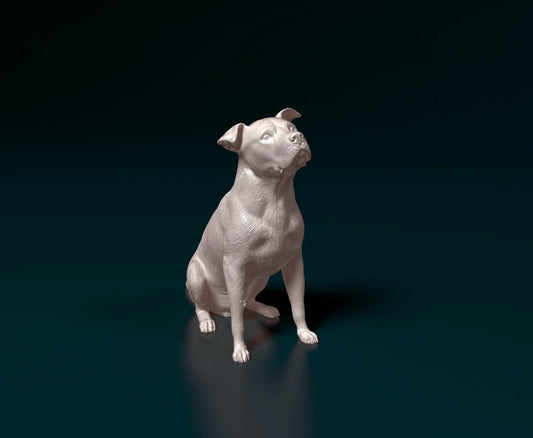 Pit bull artist resin - white resin ready to prep / paint ALL SCALES