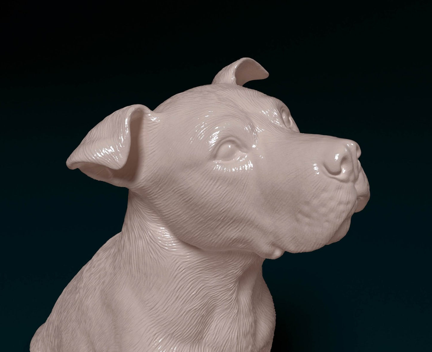 Pit bull artist resin - white resin ready to prep / paint ALL SCALES