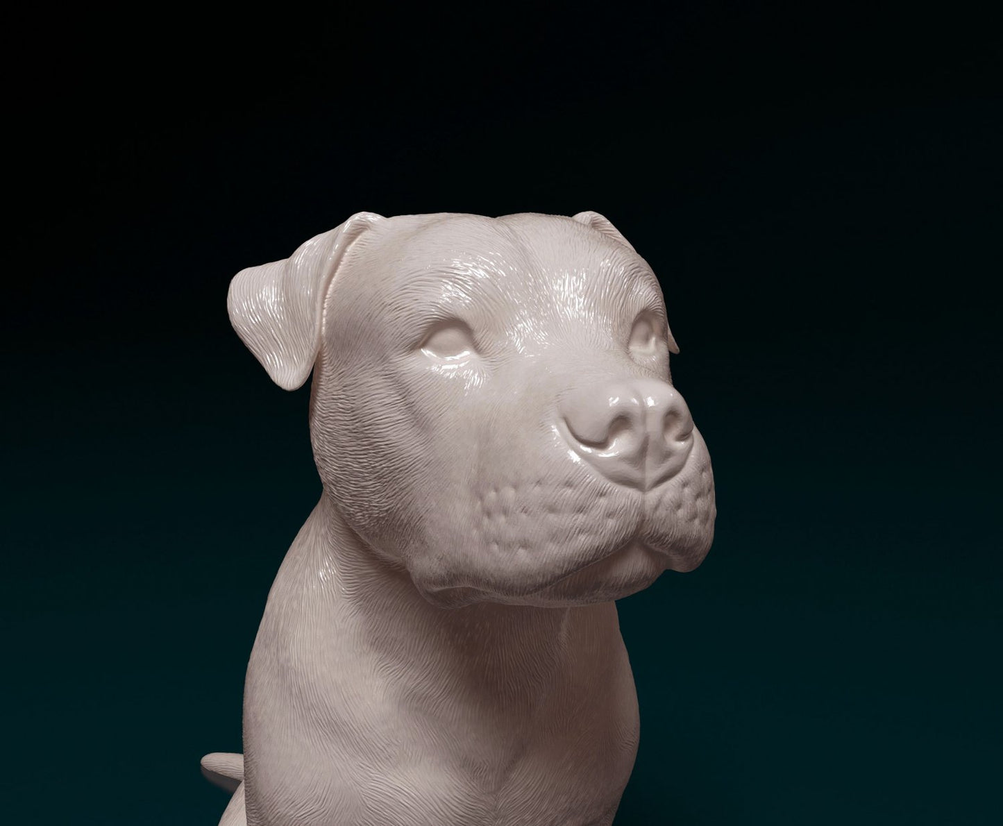 Pit bull artist resin - white resin ready to prep / paint ALL SCALES