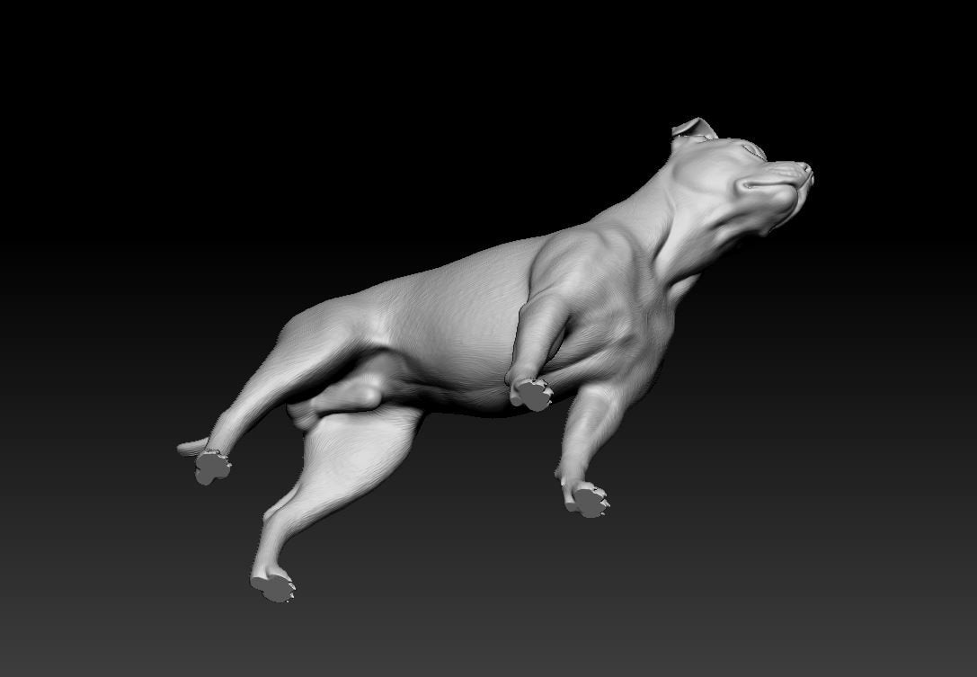 Pit bull artist resin - white resin ready to prep / paint ALL SCALES
