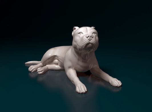 Pit bull artist resin - white resin ready to prep / paint ALL SCALES