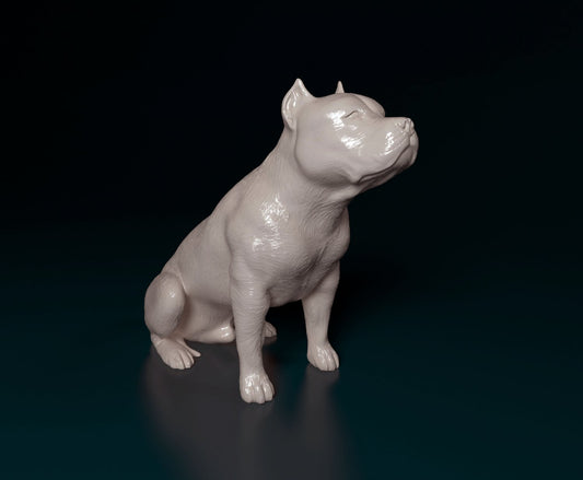 Pit bull artist resin - white resin ready to prep / paint ALL SCALES
