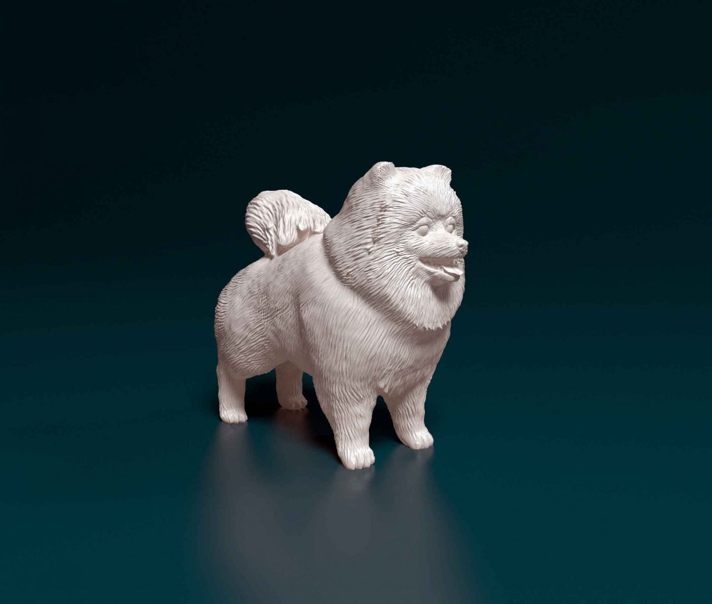 Pomeranian artist resin - white resin ready to prep / paint ALL SCALES
