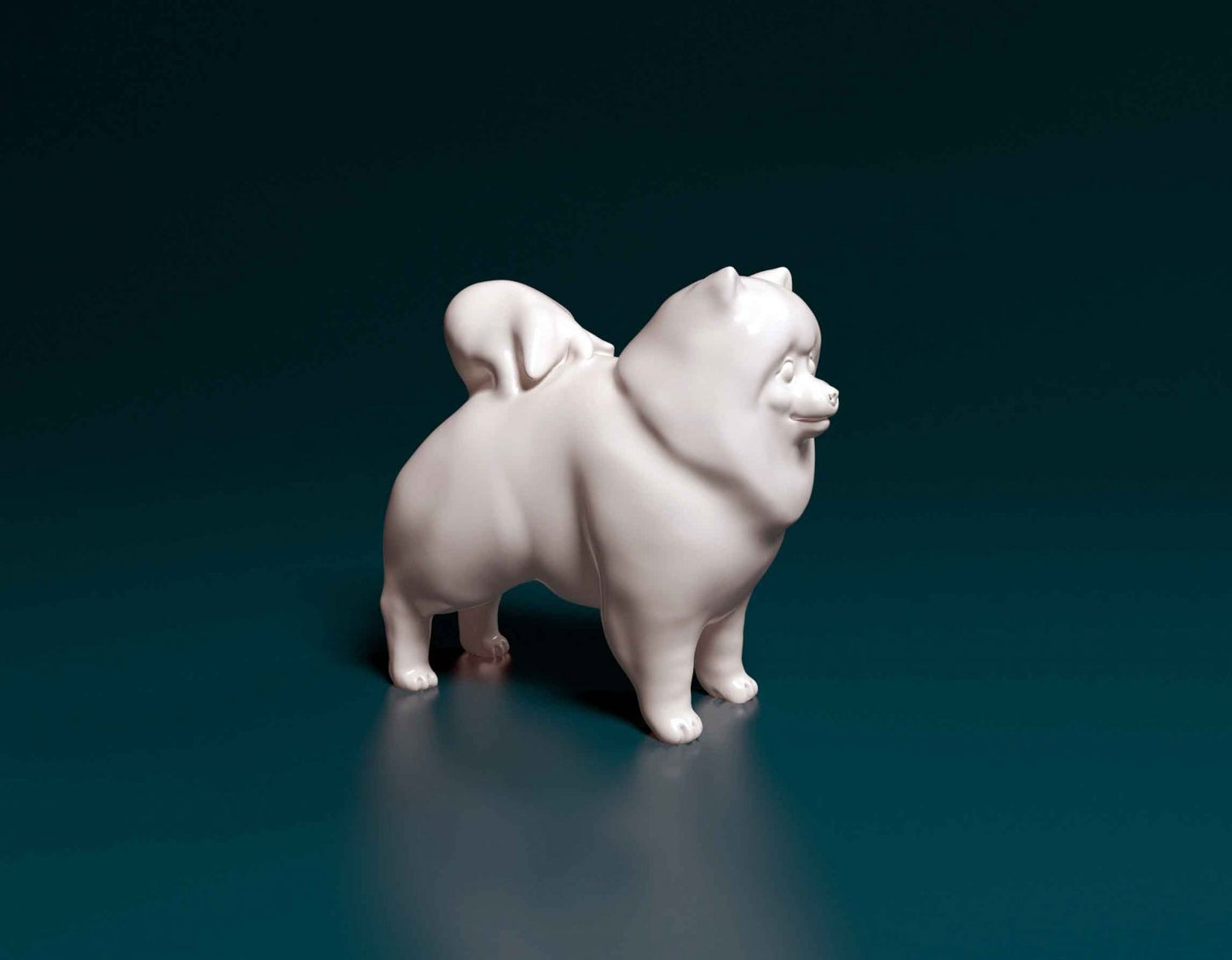 Pomeranian artist resin - white resin ready to prep / paint ALL SCALES