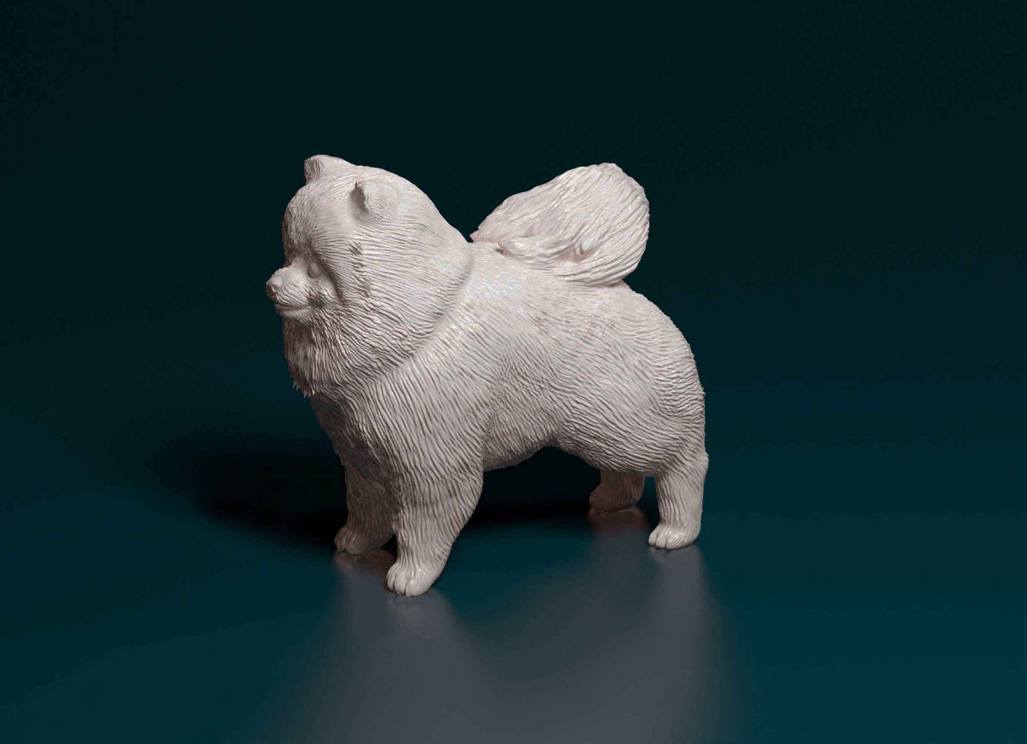 Pomeranian artist resin - white resin ready to prep / paint ALL SCALES