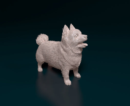 Pomeranian artist resin - white resin ready to prep / paint ALL SCALES