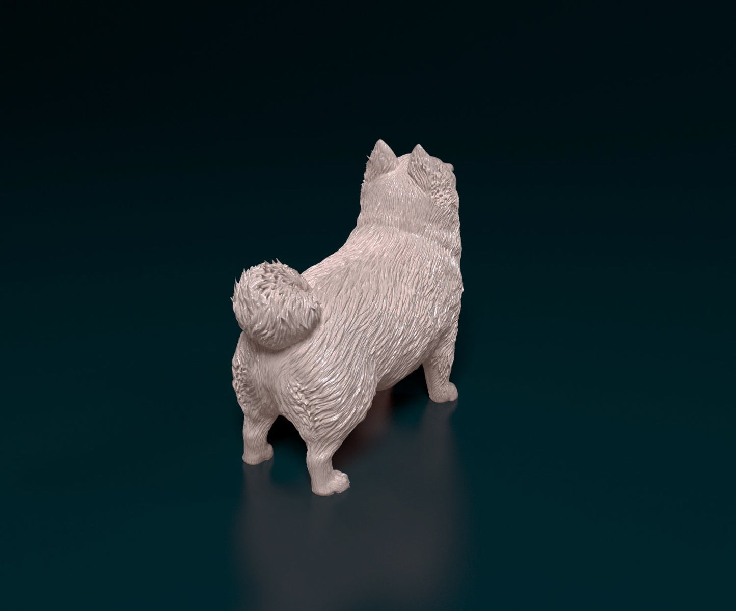 Pomeranian artist resin - white resin ready to prep / paint ALL SCALES
