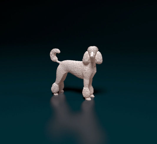 Poodle artist resin - white resin ready to prep / paint ALL SCALES