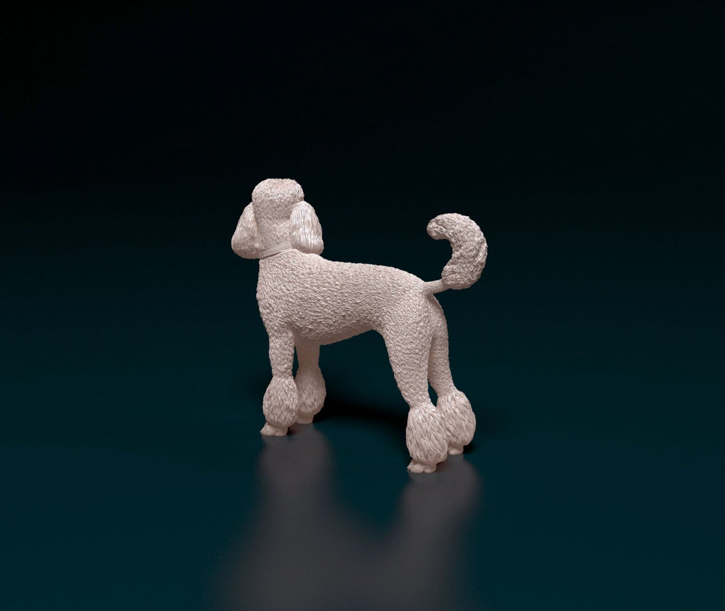 Poodle artist resin - white resin ready to prep / paint ALL SCALES