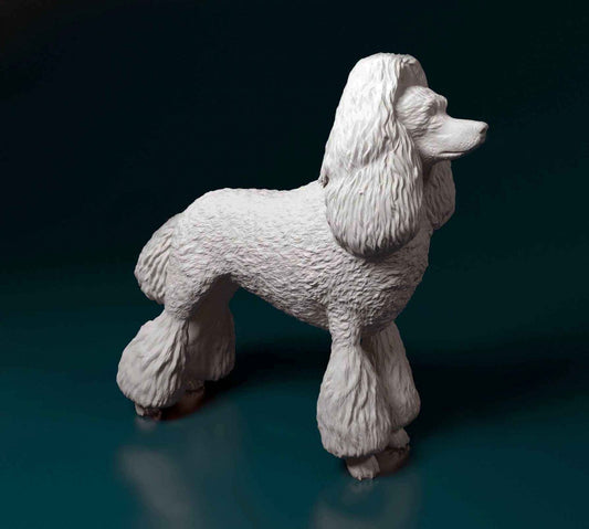 Poodle artist resin - white resin ready to prep / paint ALL SCALES