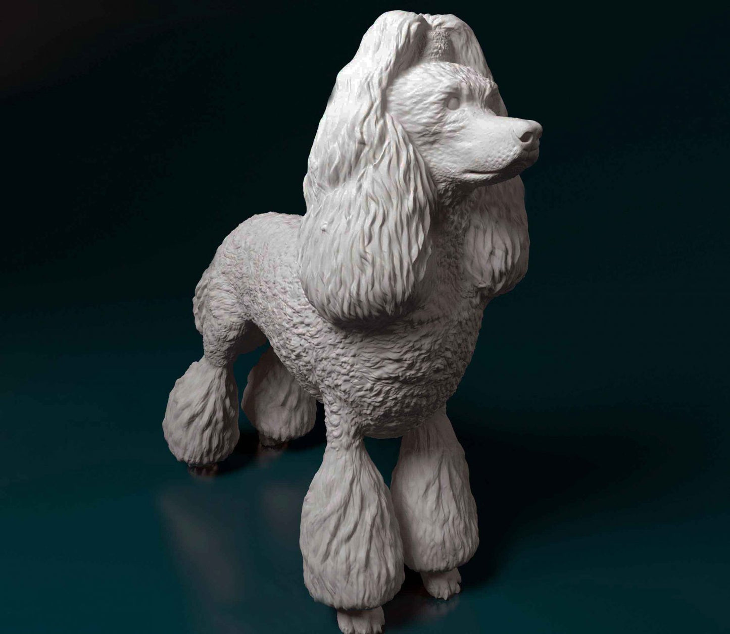 Poodle artist resin - white resin ready to prep / paint ALL SCALES