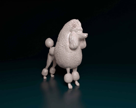 Poodle artist resin - white resin ready to prep / paint ALL SCALES