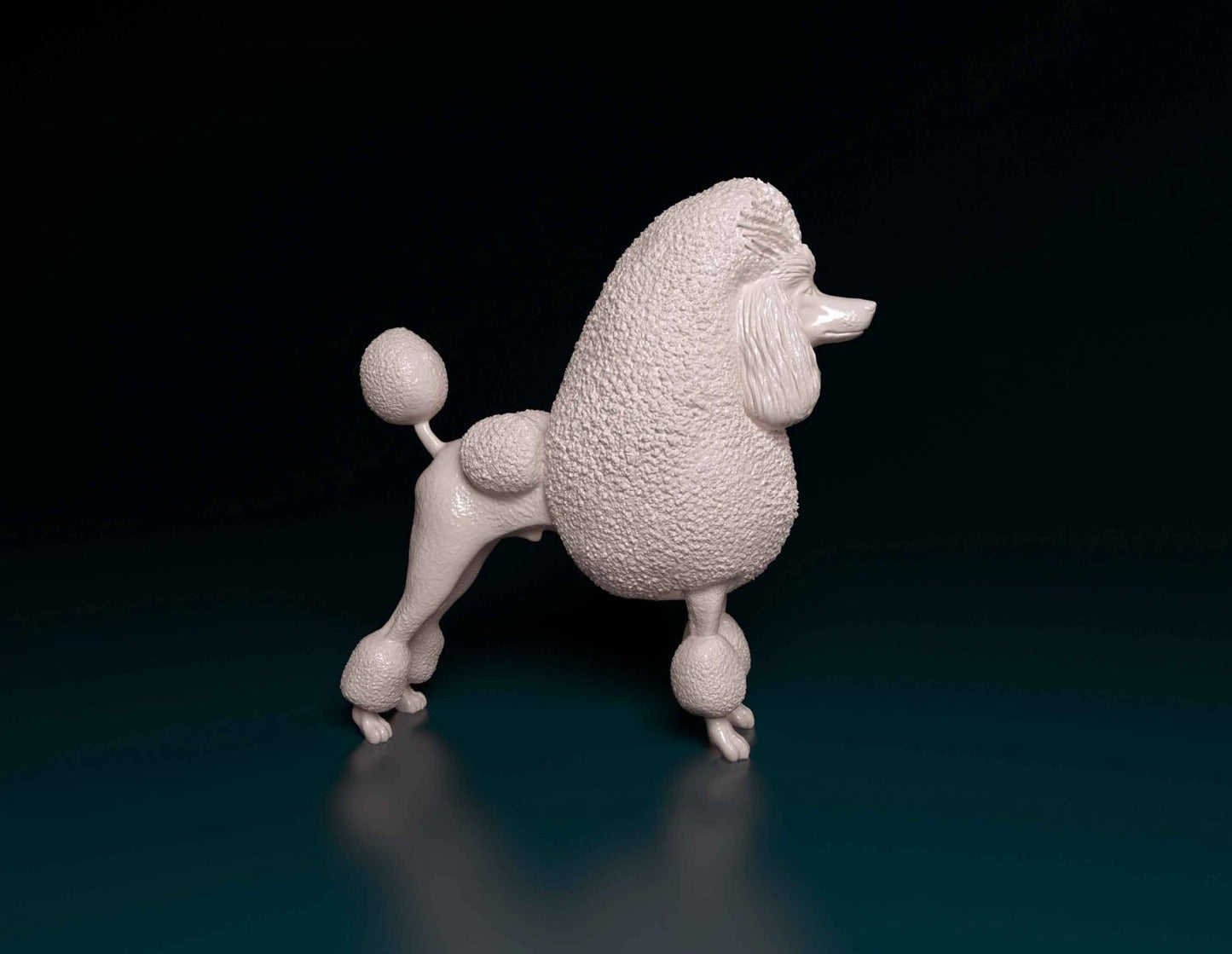 Poodle artist resin - white resin ready to prep / paint ALL SCALES