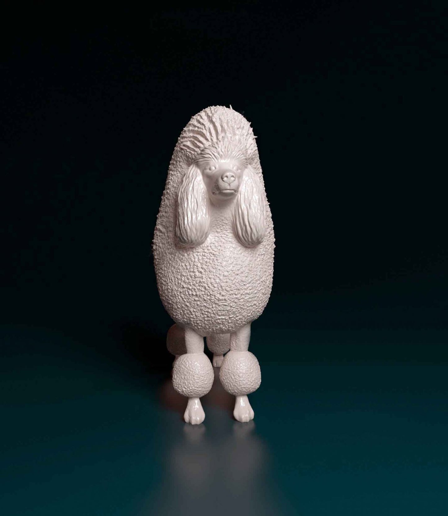 Poodle artist resin - white resin ready to prep / paint ALL SCALES