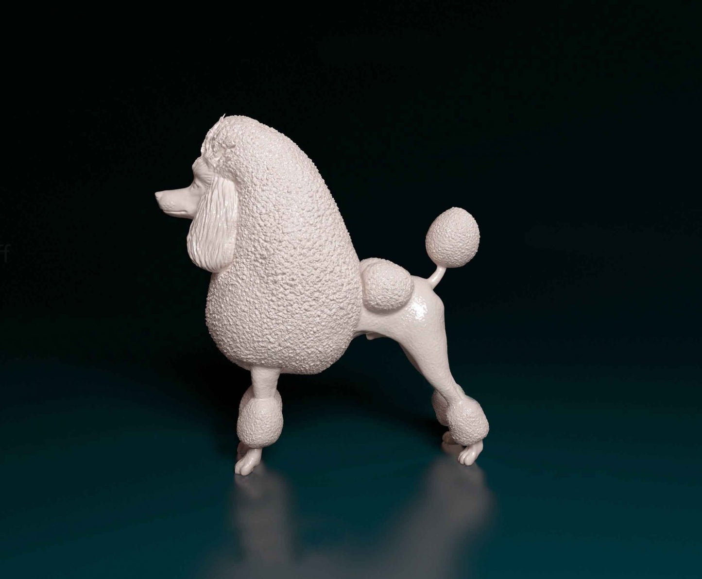 Poodle artist resin - white resin ready to prep / paint ALL SCALES
