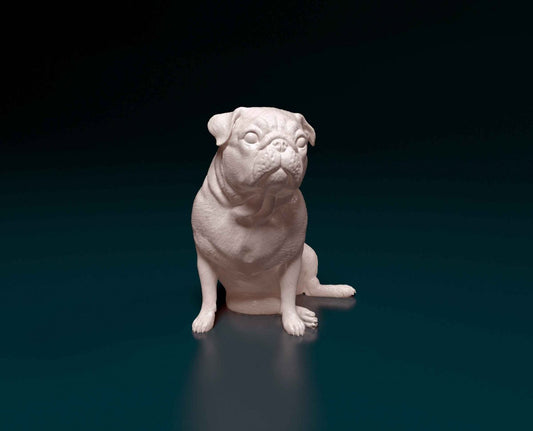 Pug artist resin - white resin ready to prep / paint ALL SCALES