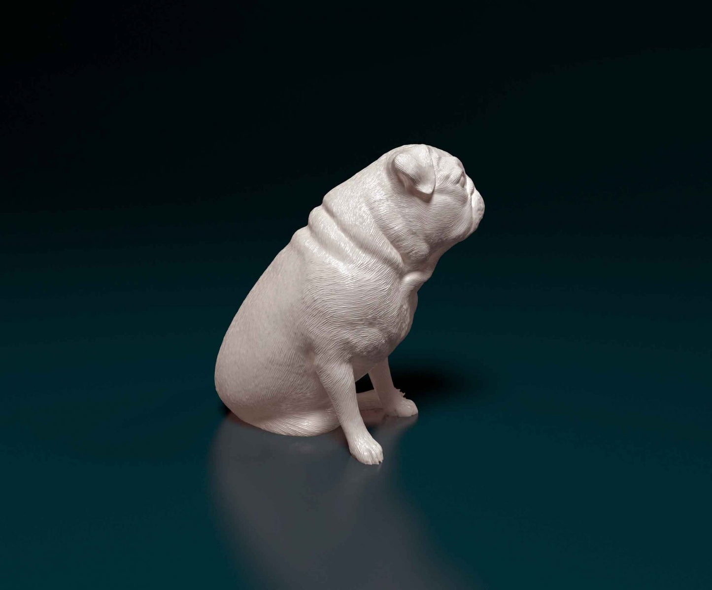 Pug artist resin - white resin ready to prep / paint ALL SCALES