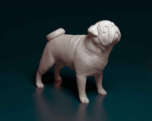 Pug artist resin - white resin ready to prep / paint ALL SCALES