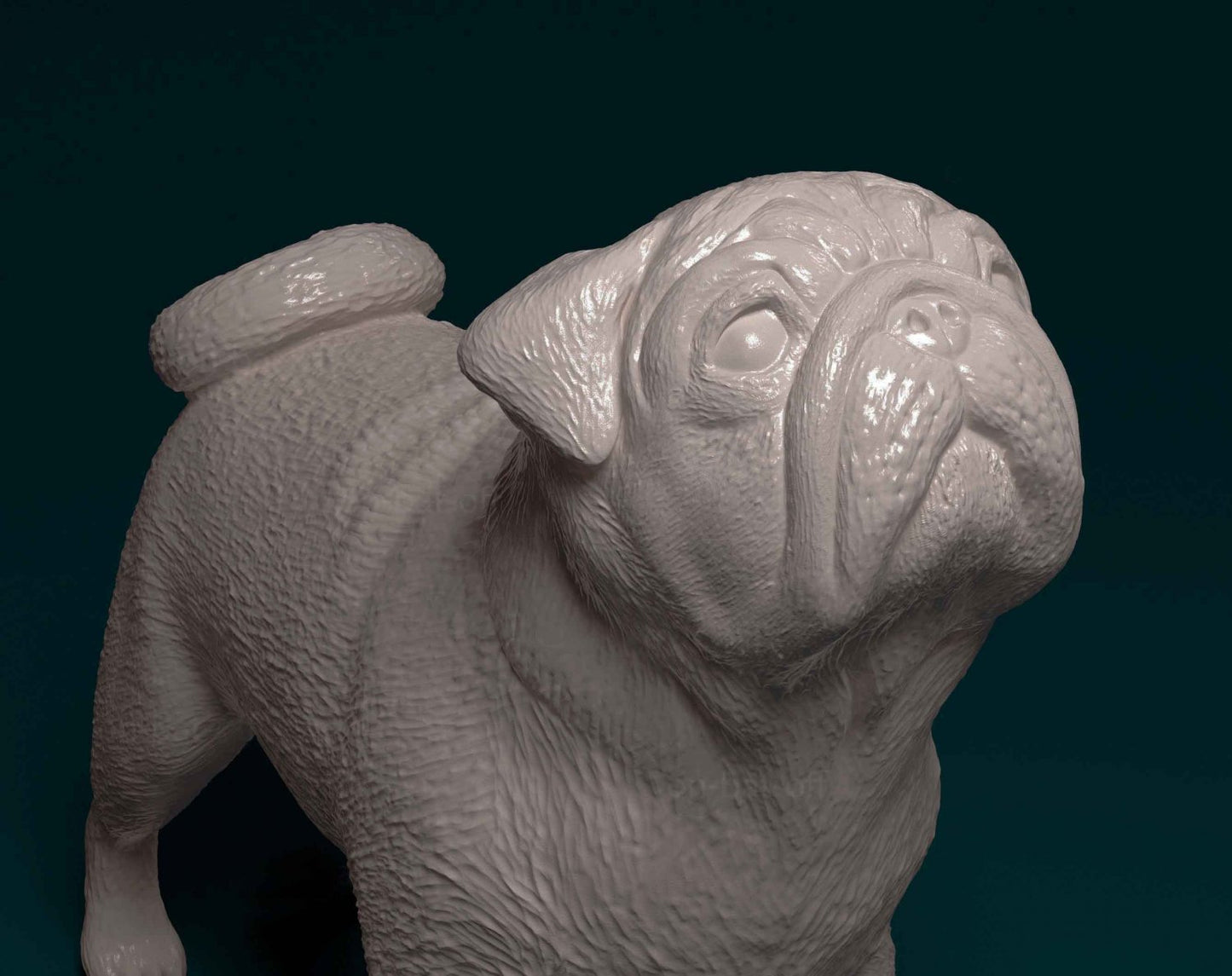 Pug artist resin - white resin ready to prep / paint ALL SCALES