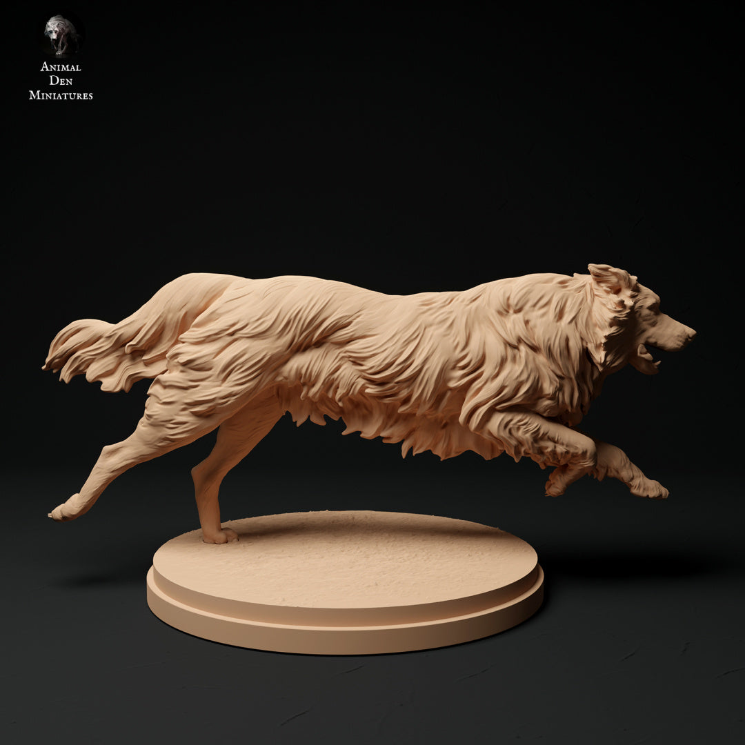 Farm border collie  set artist resin - white resin ready to prep / paint ALL SCALES