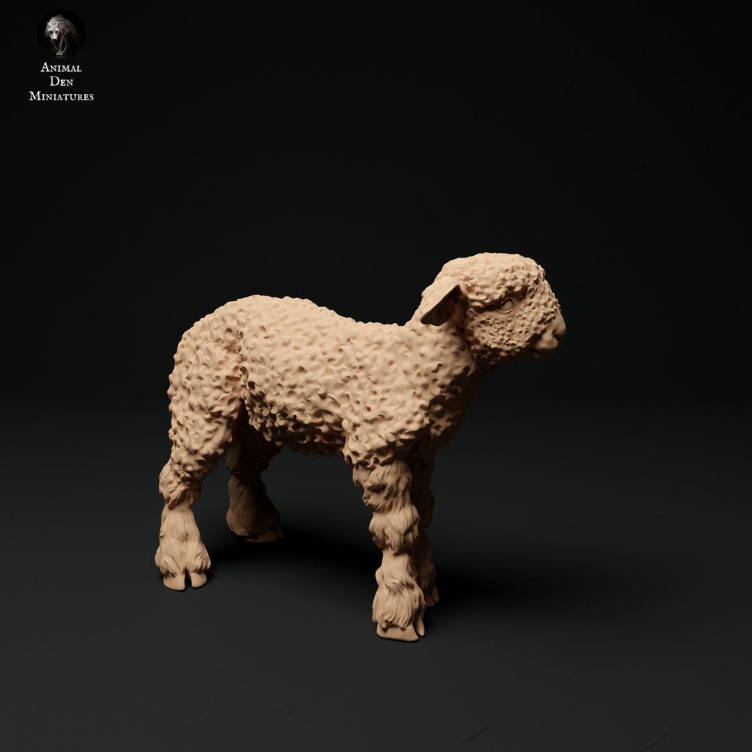 Lonwool lamb set artist resin - white resin ready to prep / paint ALL SCALES