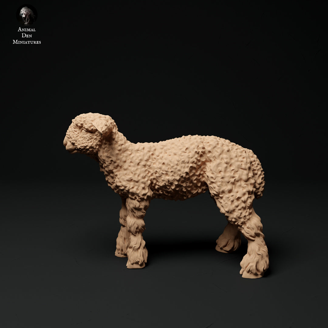 Lonwool lamb set artist resin - white resin ready to prep / paint ALL SCALES